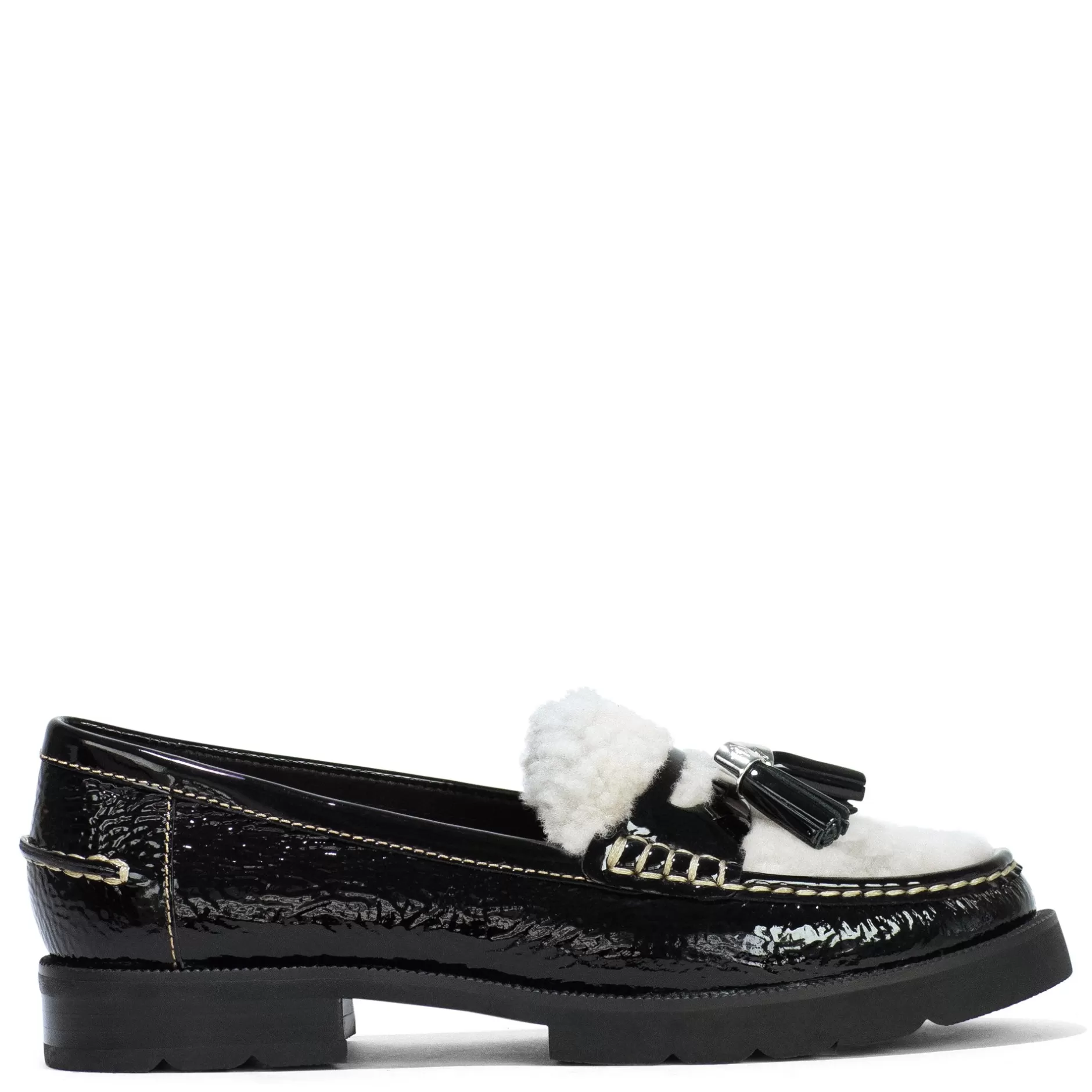 Donald Pliner Hello, New Loafers! | Platform Collection^LENNY Black Shearling