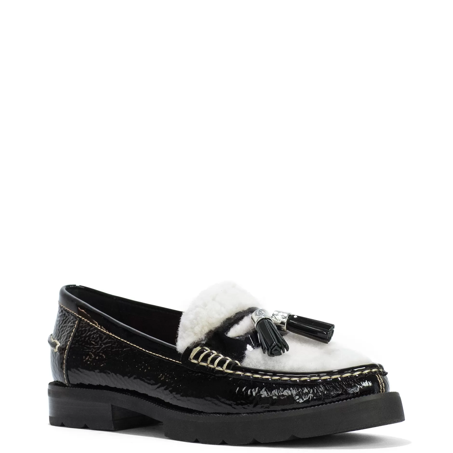 Donald Pliner Hello, New Loafers! | Platform Collection^LENNY Black Shearling