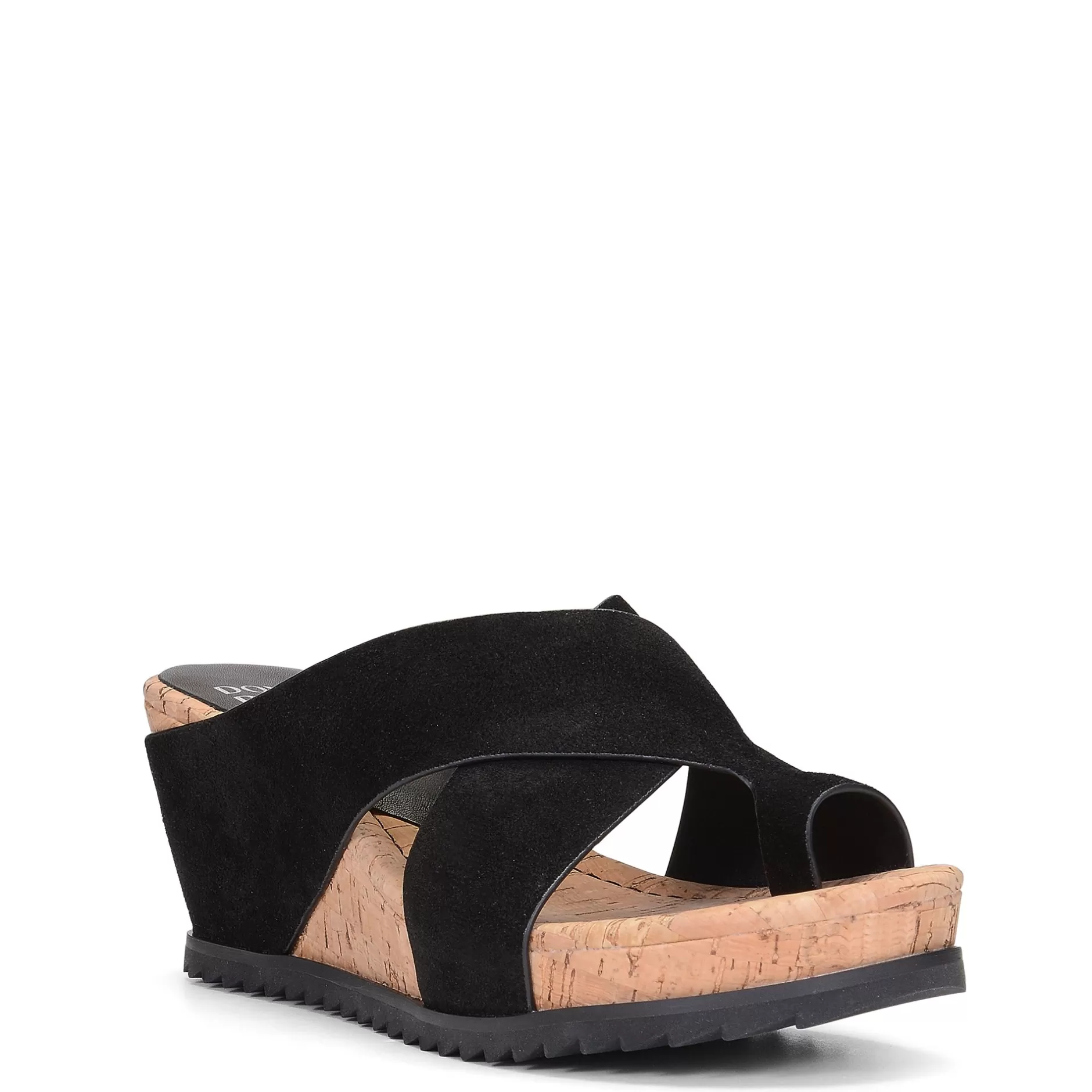 Donald Pliner Au Naturel | Cork Collection^SISU MED WEDGE Black Suede